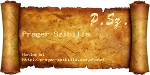 Prager Szibilla névjegykártya